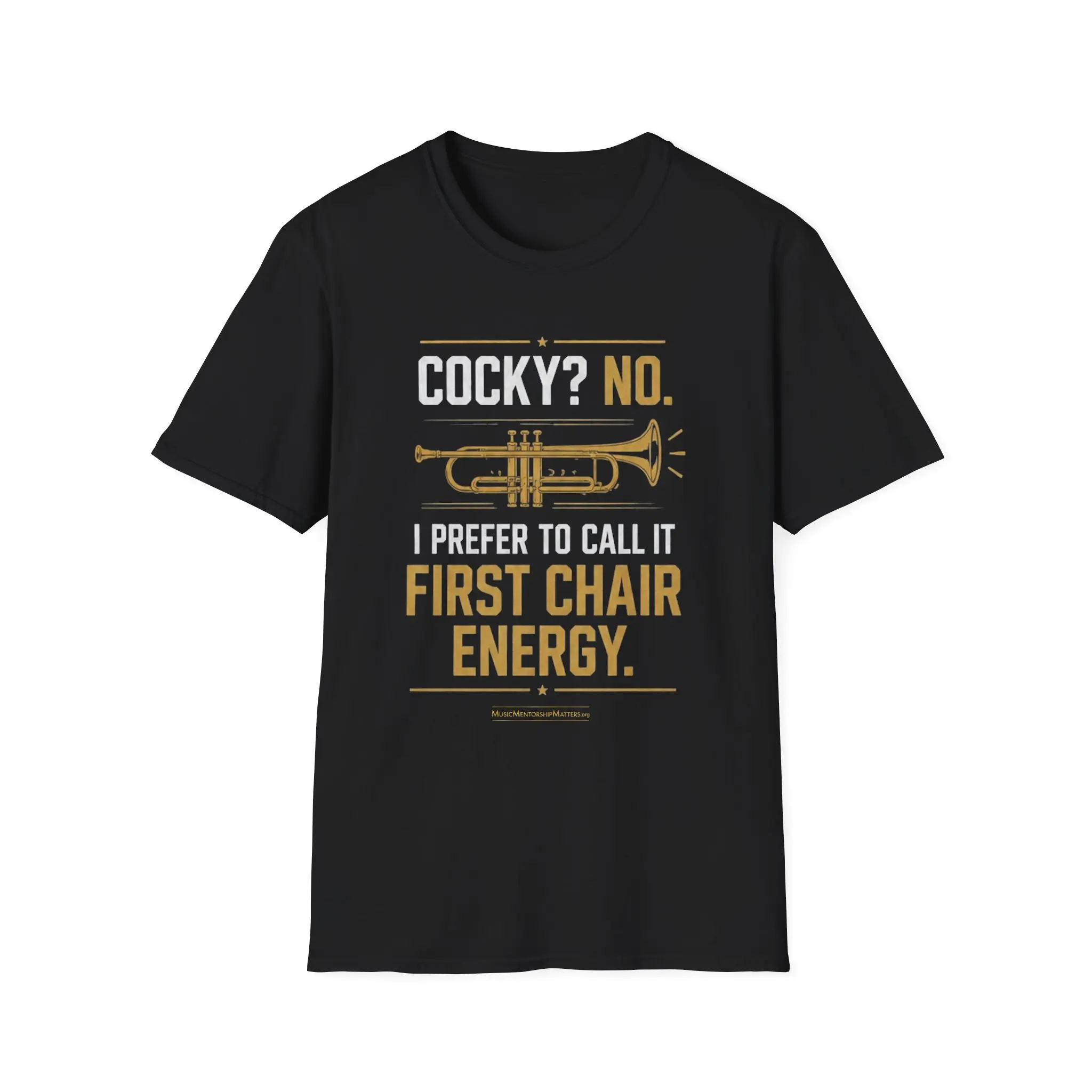 Cocky Trumpet Player Band T-shirt | Funny Brass Marching Band Camp Trumpet Design12