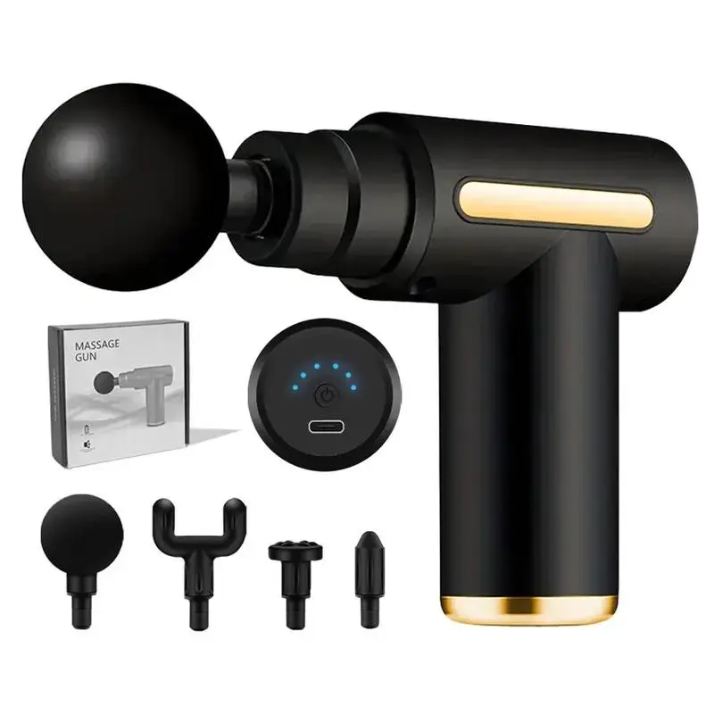 Electric Massage Machine with Replacement Heads, 1 Set Portable Handheld Muscle Massage Gun