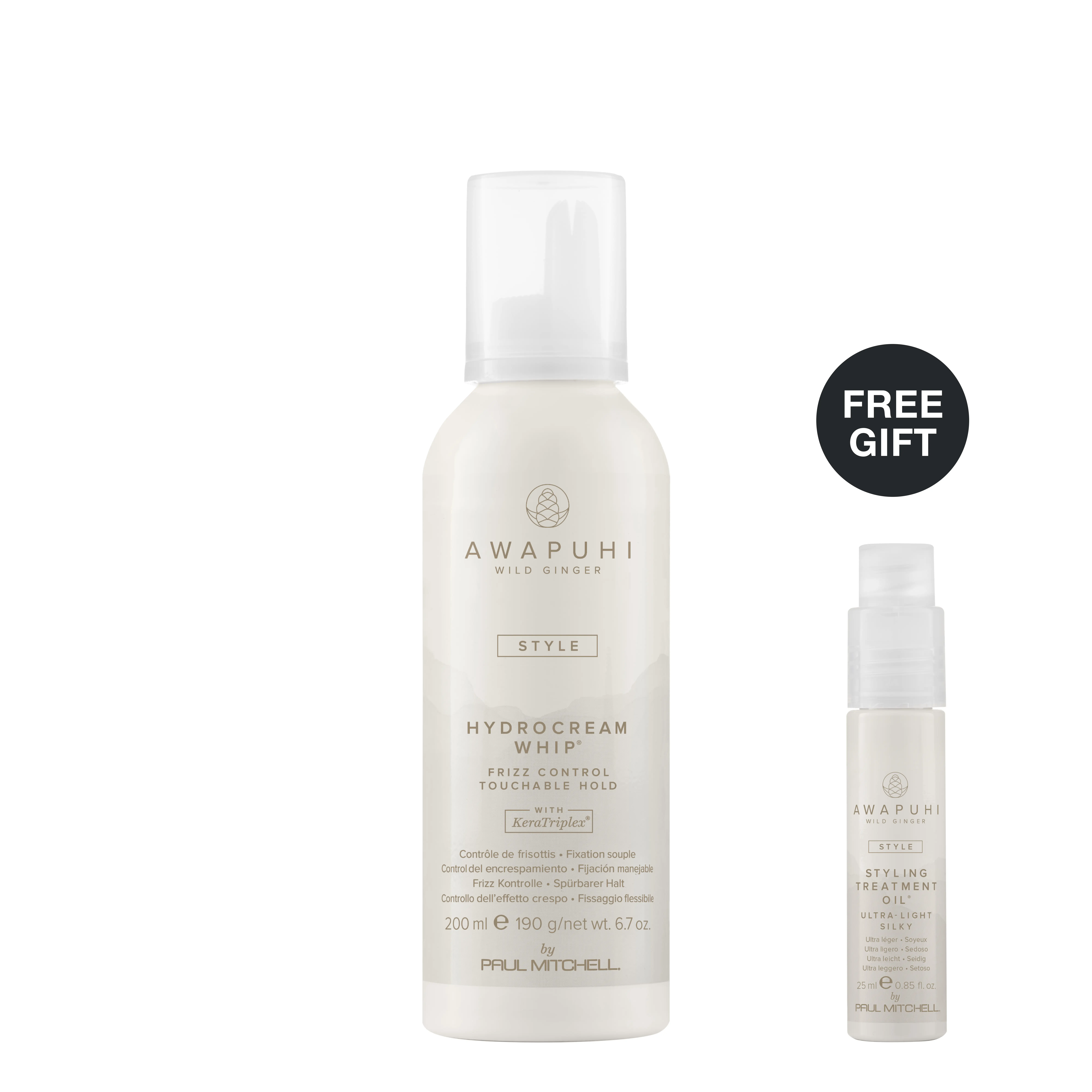 Aloha, Soft Hold – Awapuhi Wild Ginger HydroCream Whip Mousse for Frizz Control with FREE Hair Oil*