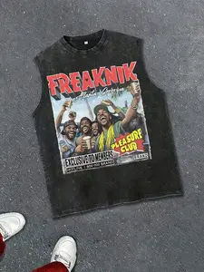 Men's Round-Neck T-Shirt Vest, Freaknik Atlanta Georgia Classic Vintage Party Graphic, Loose-Fitting, Outdoor Leisure Wear, Spring & Summer