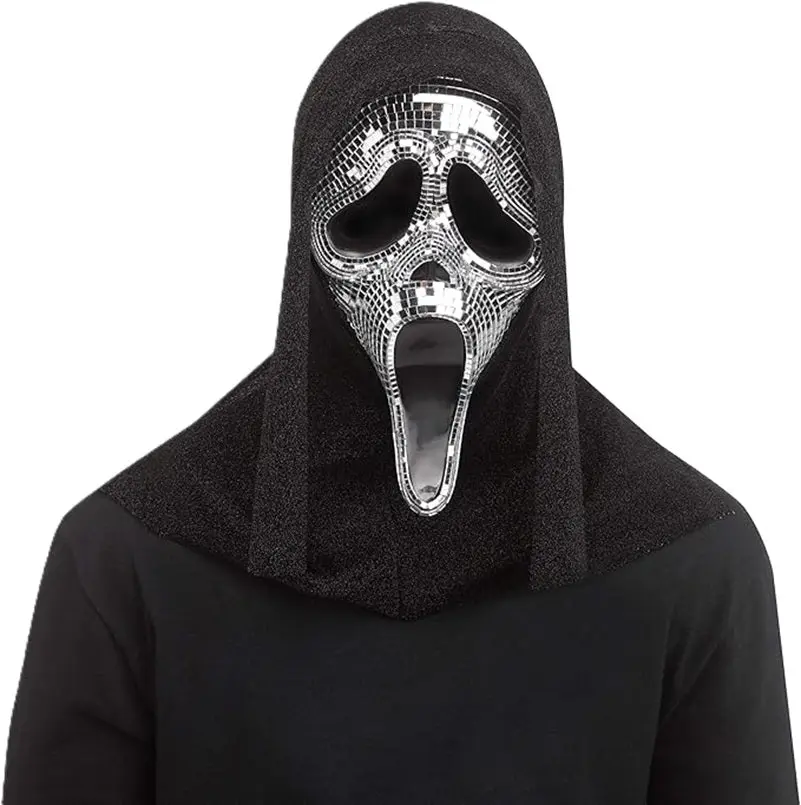 Ghostface® Silver Disco Mirror Mask - Scream - Costume Accessory - One Size