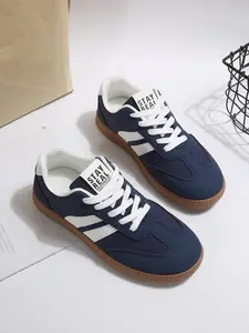 Women's Colorblock Patchwork Striped Casual Shoes, Breathable Walking & Training Sneakers, Multifunctional Retro Sports Shoes, Athletic Sneaker Footwear, Sneakers For Spring