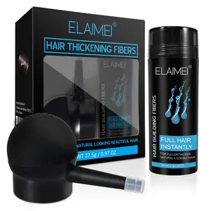 ELAIMEI Hair Fiber Kit Hair Styling Powder for sparse hairlines. Apply evenly to desired areas using the spray nozzle. Suitable for all hair types and styles—straight, curly, or ethnic hair, Hair Volume, Hair Thickening Powder