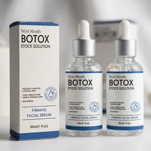 Advanced Botox-Effect Liquid Serum - Professional Firming Facial Treatment for Wrinkle Reduction, Pore Control, Skin Renewal - 2x 30ml Bottles with Droppers