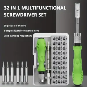 32 In 1 Multifunctional Screwdriver Set, Multipurpose Screwdriver, Precision Mini Magnetic Screwdriver Bits Kit, Maintenance Tool Compatible with IPad Mobile Phone Camera
