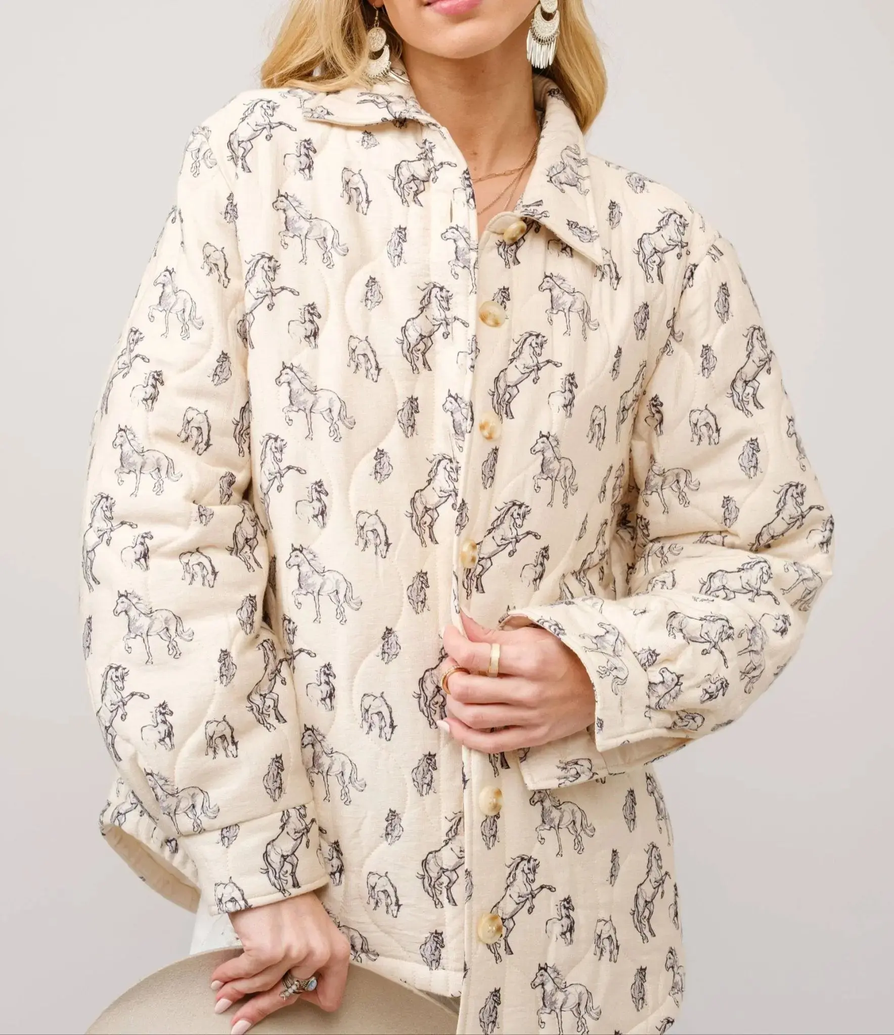 Quilted Western Horse Jacket
