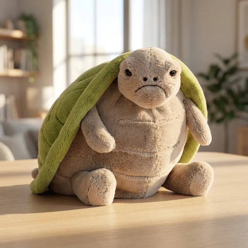 JELLYCAT Grumpy Turtle Plush Soft Stuffed Animal Cute Desk Buddy Cozy Gift