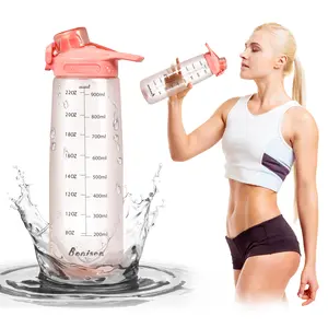 Sports Outdoor Water Bottle [Misprinted Scale] BPA-Free Leakproof Non-Toxic Hydration for Active Women Running Gym Essentials with Easy Locking Lid summerwins