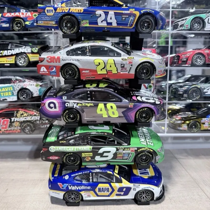 5 Tier 3D Printed PLA 1/24 Diecast Nascar Display Stand Wall Mount Or Shelf