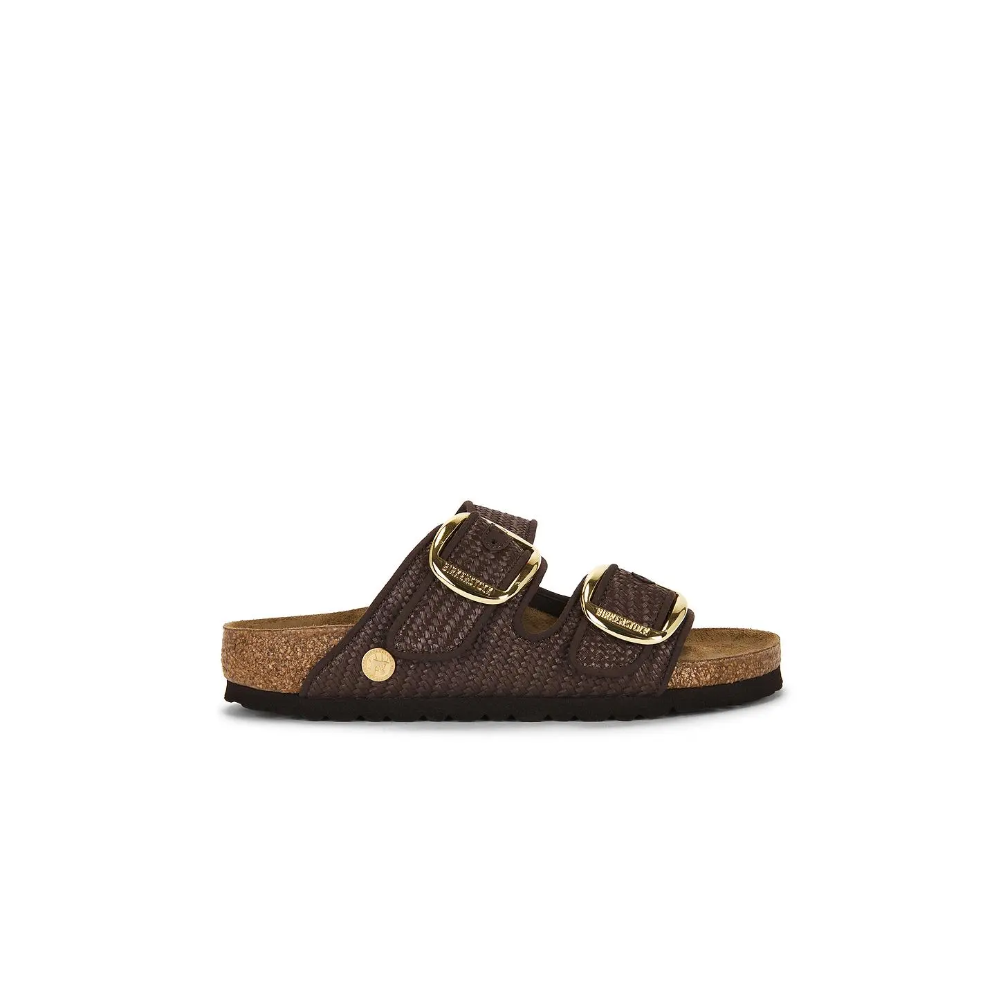 BIRKENSTOCK Arizona Big Buckle Raffia Sandal in Carafe
