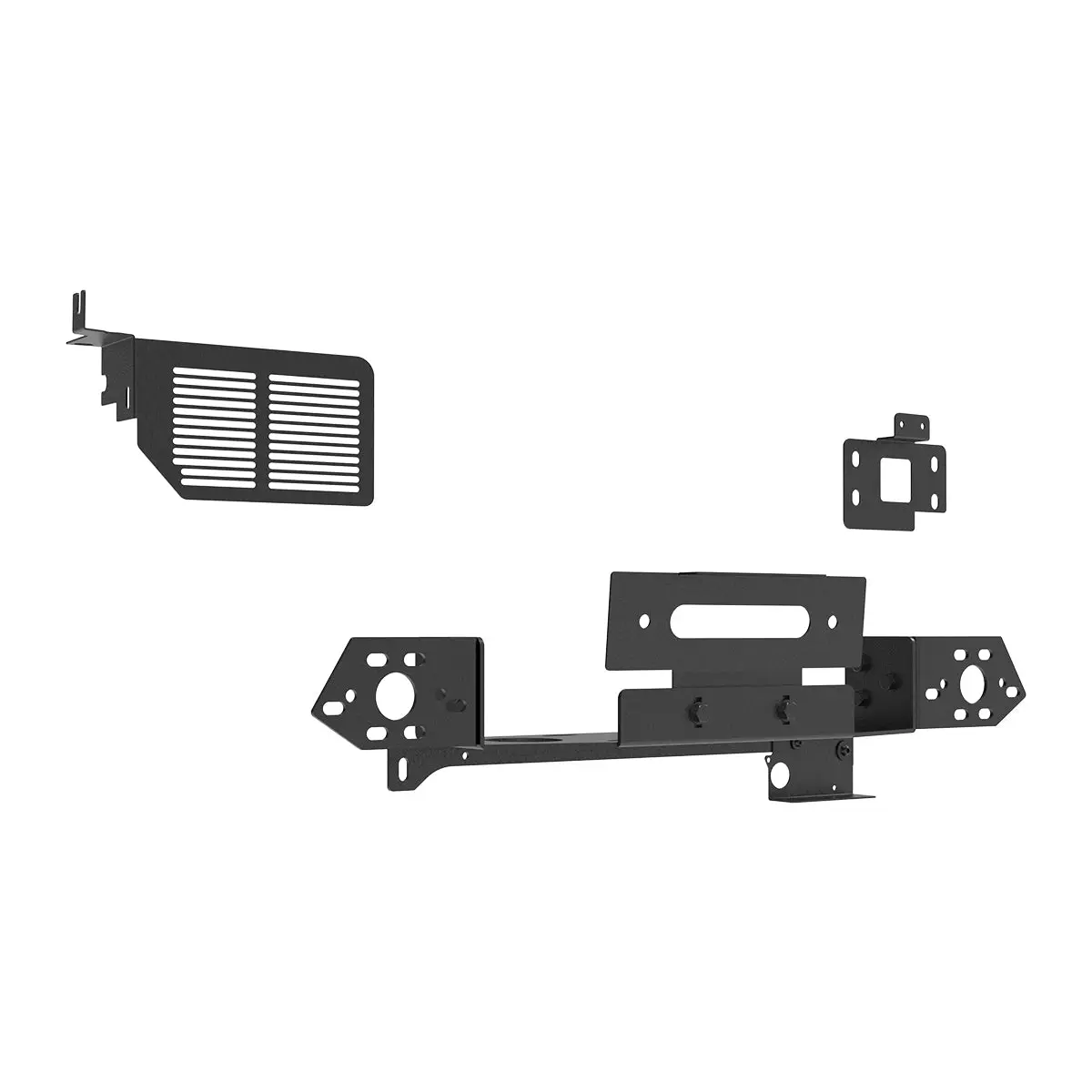 Wolfstorm Winch Plate Assembly, Durable Black Powdercoat Q235A Steel Off Road Accessory for 2024-2026 Ford Ranger, Angular Look, Hidden Mounts, Accommodates Up to 12000 lbs, Includes Hardware
