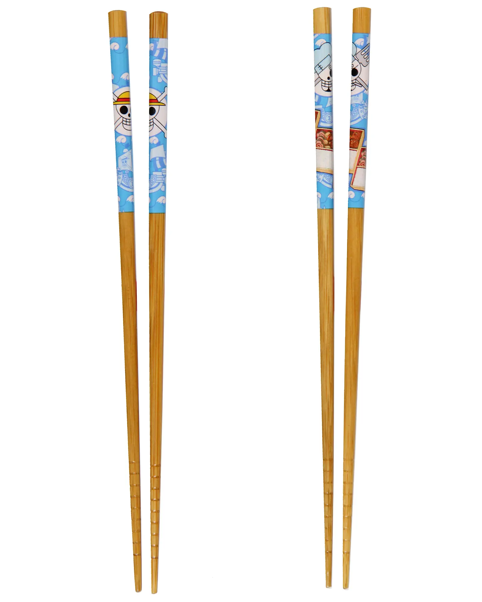 One Piece Brook Designs Set Of 2 Collectable Anime Bamboo Chopsticks 8.85 Inches Long Gift Set