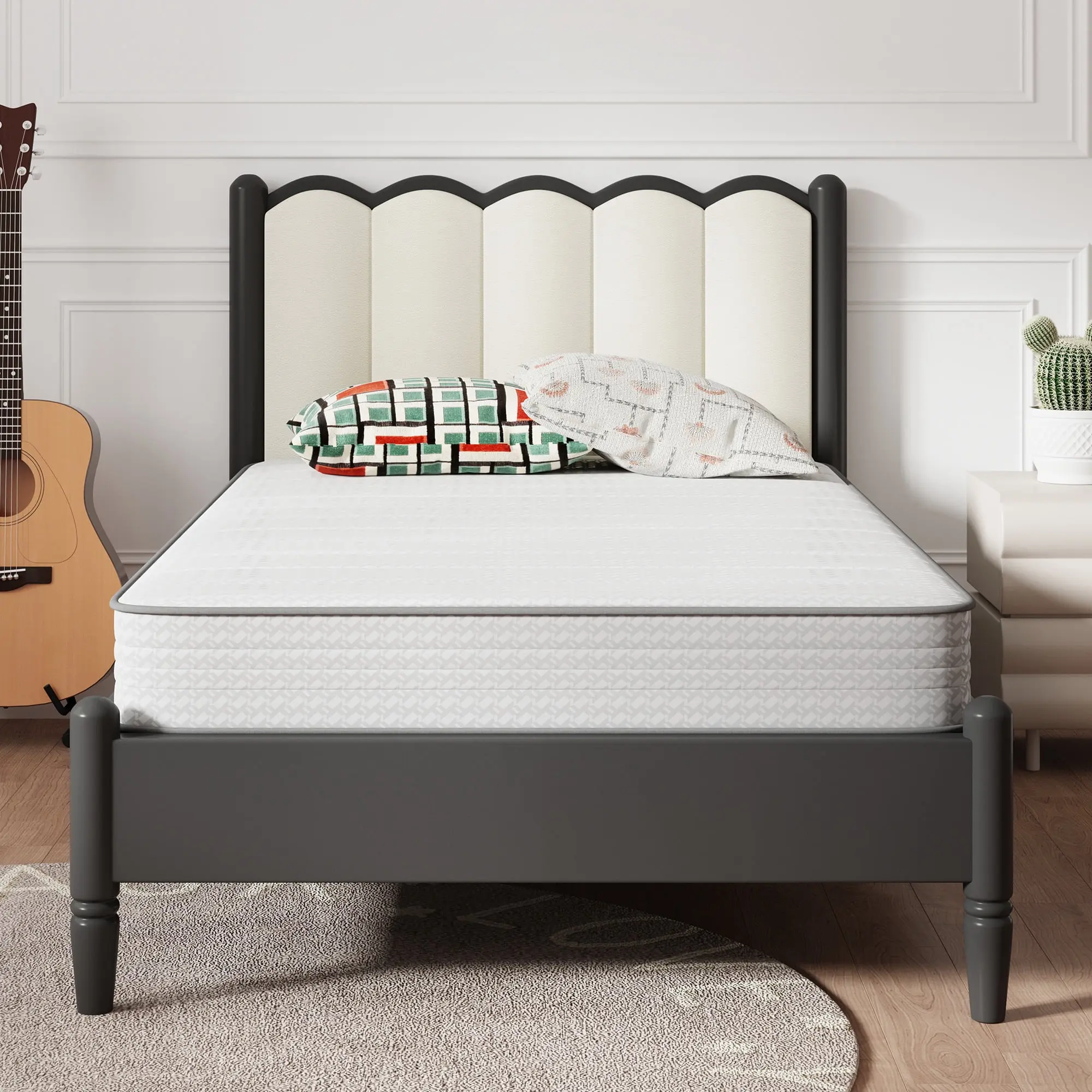 Avenco CozyNest 6" Twin Size Innerspring Mattress with Medium Support, Ideal for Indoor Bedroom Furniture