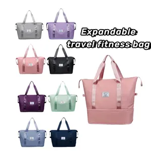 Travel Duffel Bag/Multi Functional Large Expandable Weekender Carry-on Tote/Gym Workout Overnight Mommy Hospital Bag for Labor and Delivery