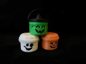 Halloween Boo Buckets Set of 3