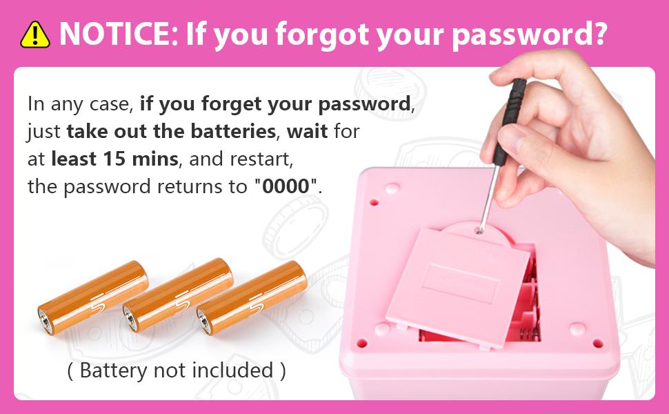 Piggy Bank for Boys Adults, Electronic ATM Coin Cash Bank with Password Code Lock and Auto Grab Bill Slot, Large Capacity Coin Bank Money Jar for Adults, Designed for All US Coins