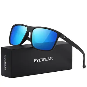 【Holiday Haul】EYEWEAR Classic Retro Polarized Sunglasses for Men & Women - 100% UV400 Protection Driving Fishing Sunglasses - Unisex Vintage Style Blue Lenses