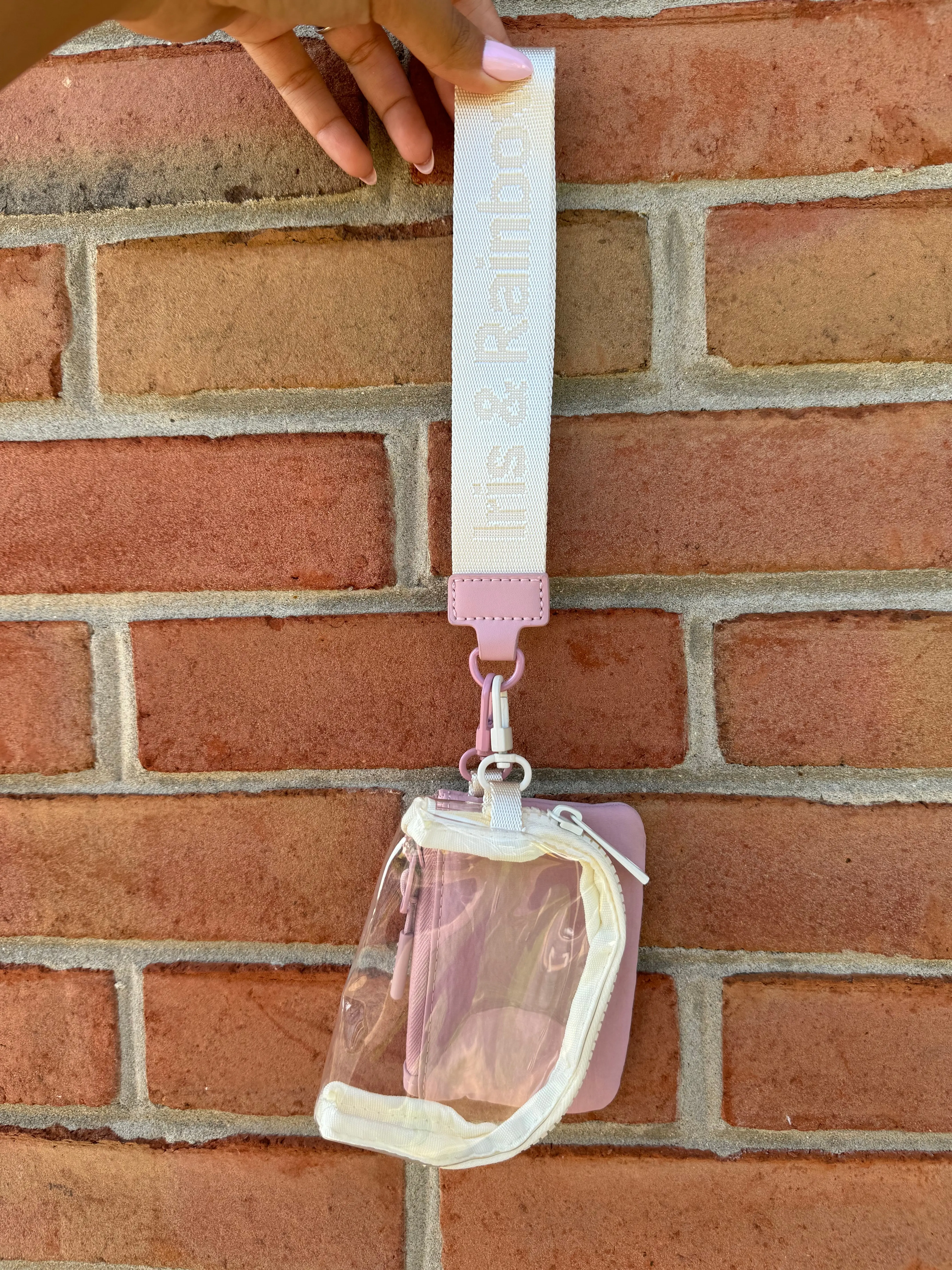 Clear Off White/ Pink