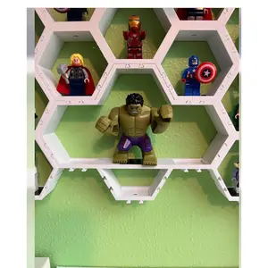 Hexagon Wall Display (1 Larger Hex, 1 wall mount,1 base plate)