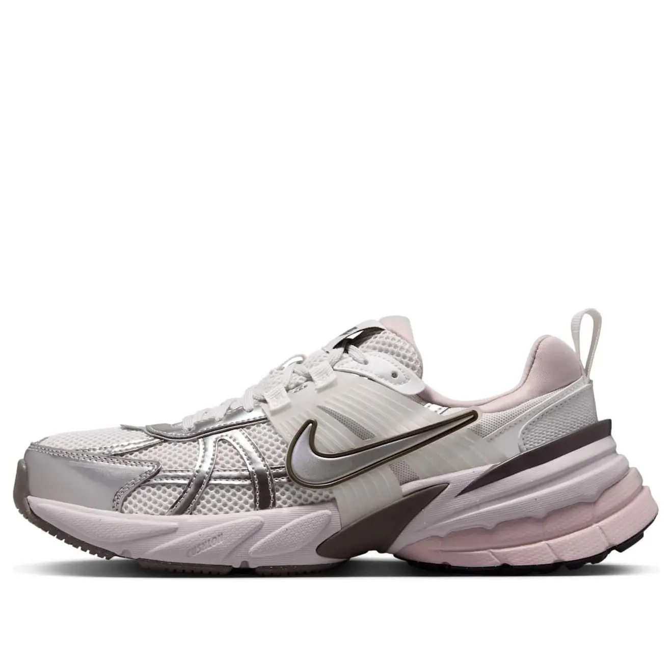Nike V2K Run Platinum Tint Summit White Cave Stone Metallic Silver FD0736-010 Women's Fashion Sneaker New