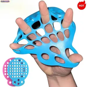 New Adjustable Finger Stretcher - Hand Grip Strengthener & Finger Flexibility Exercise Net for Enhanced Grip Strength, Wrist Pain Relief & Quick Recovery | Perfect for Office Workers, Gamers, Musicians & Athletes | Durable Silicone, Portable Design, 4 Res