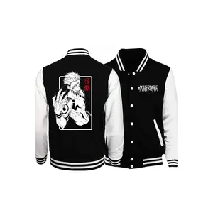Anime Jujutsu Kaisen Gojo Satoru Baseball Jacket Men Women Fashion Anime Jacket