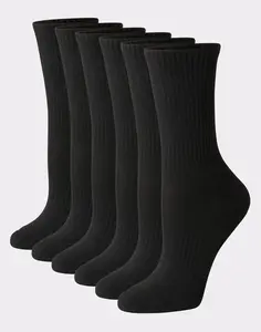 Hanes Women's Performance Crew Socks Cushioned 6-pairs Intimates Multi Pack Comfortable Fit Soft Stretch Fabric Breathable Wp909