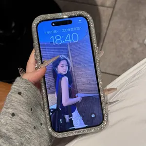 Front Back Double Diamond Case For iPhone 16 15 14 13 Pro Max 16 Plus Foil Bling Star Bling Soft Silicone Gradient Cover