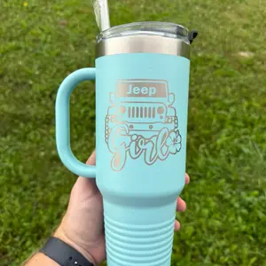 Jeep Girl Tumbler - Laser Engraved Design, Superior Insulation, Convenient Lid - Drinkware, Drink