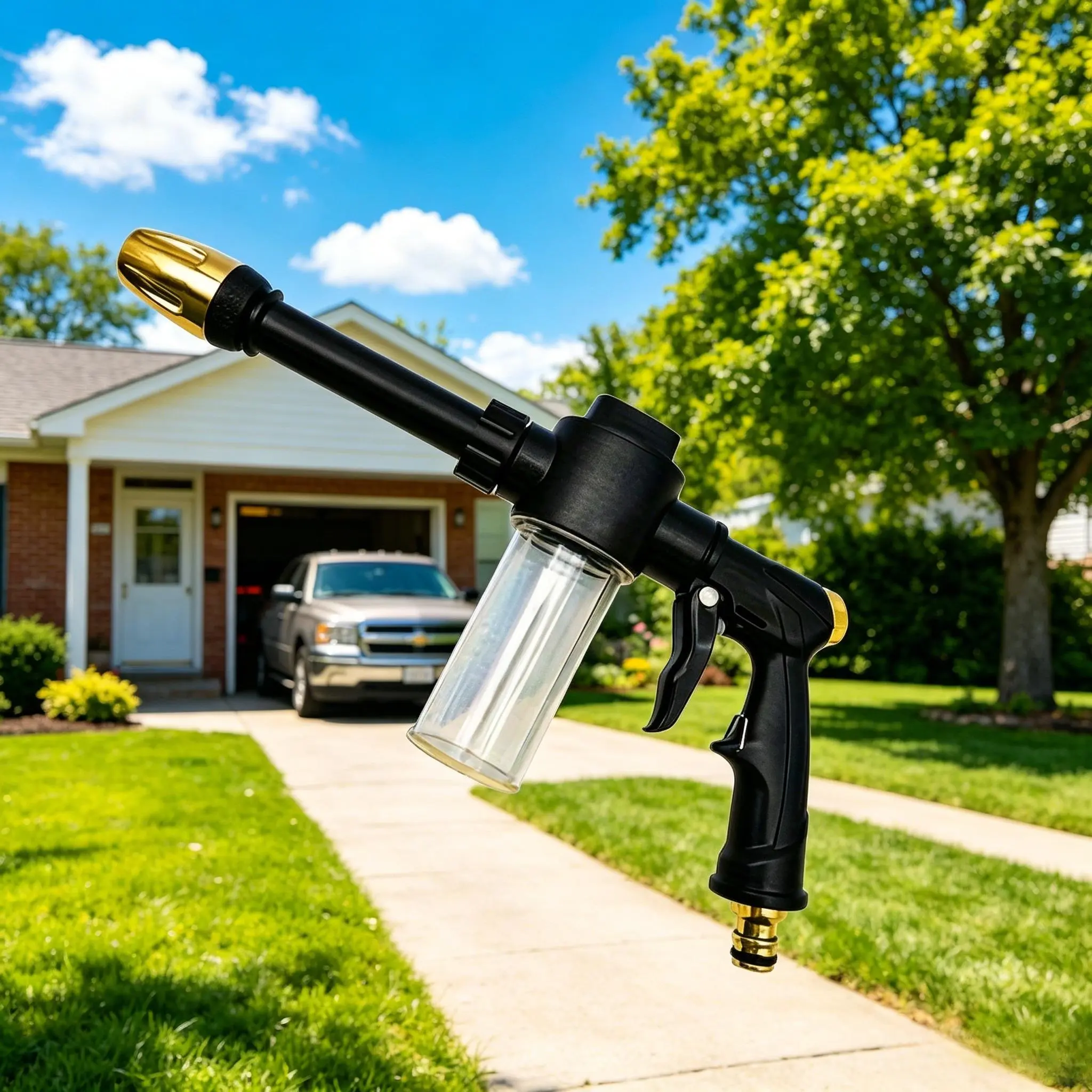 Household High Pressure Water Gun, Plastic Hose Nozzle, Dual-use Tool for Car Wash and Garden Irrigation，high pressure car wash gun, Water Spray Tool, High Pressure Handheld，FathersDayGift