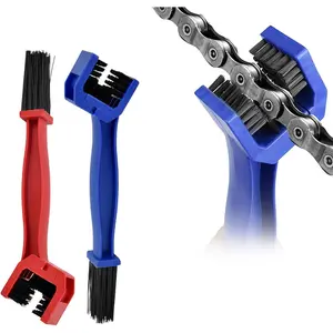 2 PCS Motorcycle & Bicycle Chain Cleaning Brush Kit | Universal Chain Washer & Dirt Scrubber Tool | for Bike Gear Maintenance & Motorcycle Care Accessories