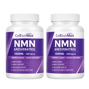 NMN 1000mg Premium 10-Blend Complex – Featuring 500mg Nicotinamide Mononucleotide with Vitamin C, Resveratrol, CoQ10, TMG, Quercetin & Glutathione – Clean Formula, No Unnecessary Additives
