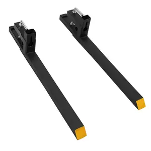 Heavy-Duty 43" Clamp-On Pallet Forks for Quick Attach Bucket Tractor Loader & Skid Steer - No Adjustable Stabilizer Bar