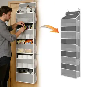 Get Organized with the 5-Tier Over-the-Door Organizer – 44 lb Capacity & Anti-Tilt!