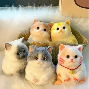 1 Piece Taba Soft Cat Kitten Toy, Cute Plush Stress Relief Toy, Handmade Imperfect Design, Fun Cat Doll Gift, Large Size Cat Plaything
