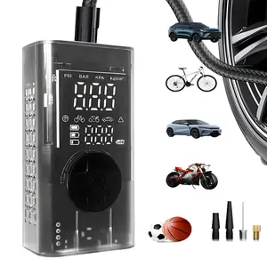 Portable Air Pump 150 PSI Air Compressor & Tire Inflator with Digital Pressure Gauge & LED Light | 3X Fast Inflation, One-Touch Wireless Operation | For Cars, Motorcycles, Bicycles, Balls | Auto Accessories