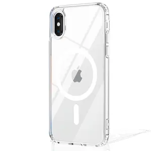 luxury for iPhone X XR XS  XS Max  Case Clear Compatible with Case Transparent Ultra Slim Thin Magnetic Cases Clear Back Protection