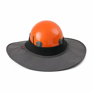 BARHAR Clip-On Helmet Sun Shade - Wide Brim, 360° Sun Protection, Reversible 2-Tone, Water-Resistant, Clip-On Fit Outdoor Accessory for Climbing Hard Hats, Reversible Two-Tone
