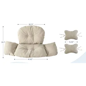 Egg Chair Cushion & Headrests (the egg chair frame and stand are not included)
