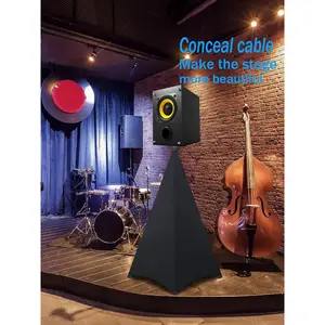 2PCS Speaker Stand Cover，DJ Bag with 360 Degree Cover, Speaker Tripod Scrim Cover for Speaker/Lighting with Free Travel Bag, Dustproof Cover