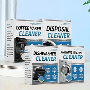 Washing Machine Cleaning Tablets, Home Roller Drum Cleaner, Removes Stains and Limescale, Coffee Maker Cleaner, Disposal Cleaner - Deep Cleaning Tablets For HE Front Loader & Top Load Washer