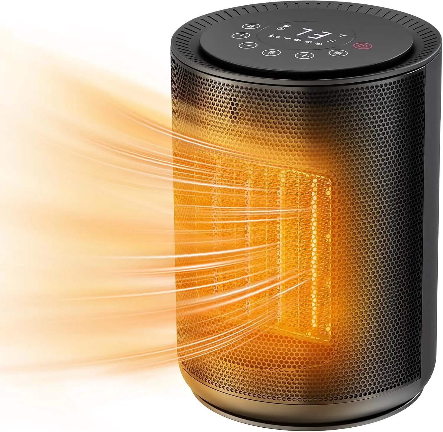 Space Heater, Portable Heater Electric Ceramic Fan Small Heaters Handle Indoor Use,Child Lock,Tip-Over & Overheat Protection,ECO Mode,60℉-87℉ for Home/Office