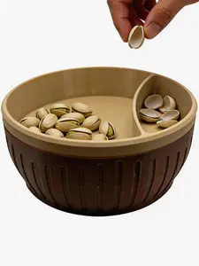 Nut and Seed Bowl with Lid - Smart Snack Bowl for Movie Nights & Desk Snacks - Keeps Snacks Clean & Hides Shells - Perfect for Hosting Guests