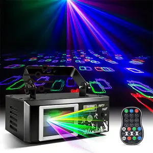 GOLDACE DJ Disco Party Lights - 3 RGB Colors Lamp with DMX Control, Red & Green Strobe Effect, Sound Activation, Pulse Sync for Home Dance Parties, Outdoor Events