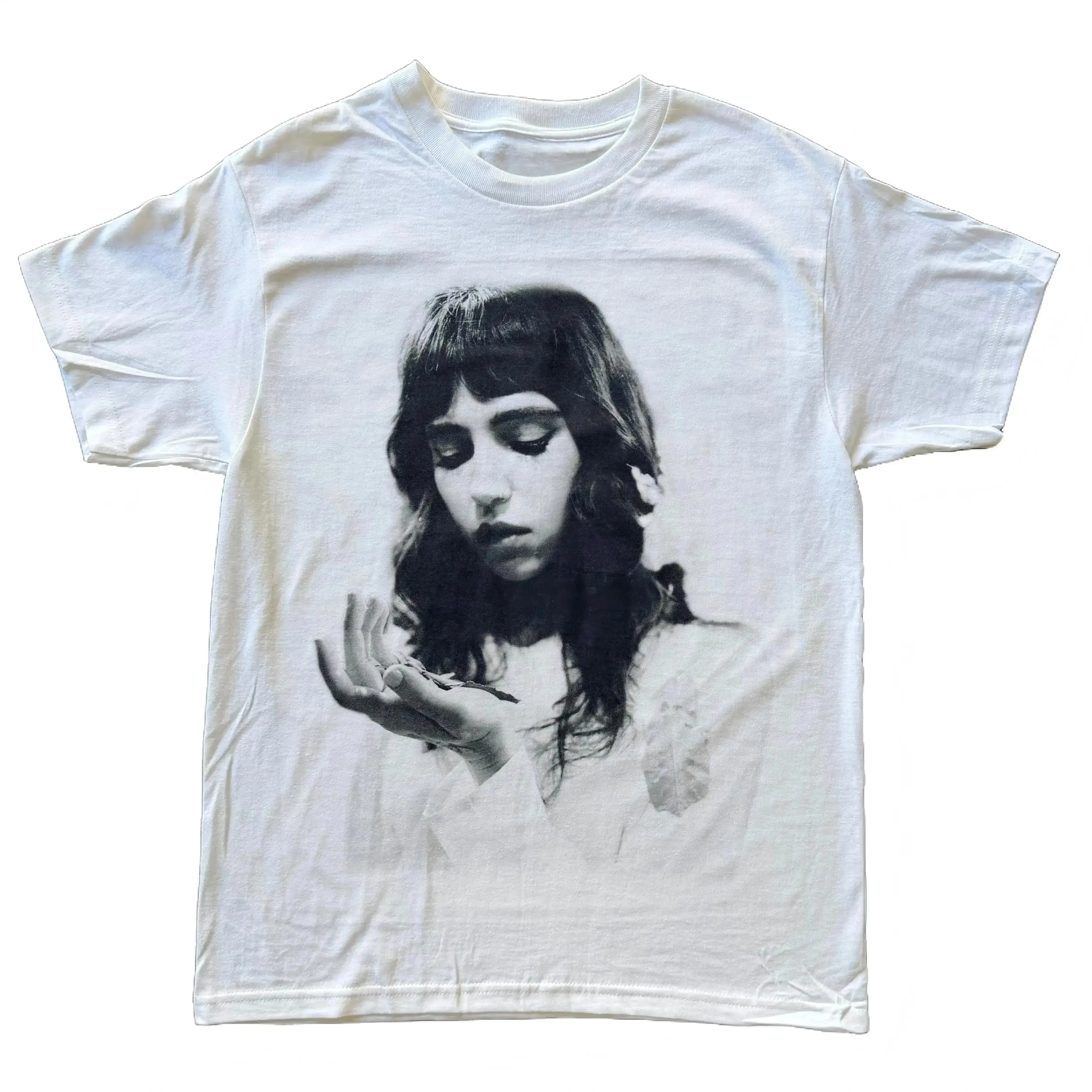 Women's Clairo Jumbo Print Short-Sleeve Casual Cotton Fabric Round Neck Unisex Graphic T-Shirt, Shortsleeve, Streetwear, Top, Tshirt, Day, Outfits, Menswear
