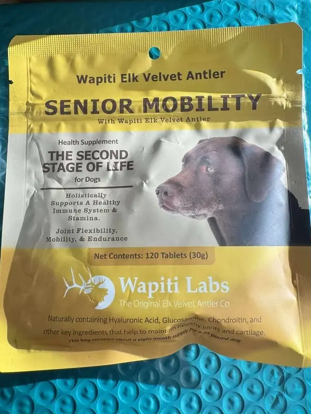 Elk Velvet Antler Senior Mobility Supplement – Senior Dog Supplements (120, 60, 30 tabs)
