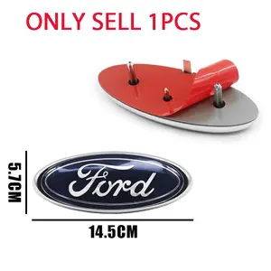 1PCS 14.5*5.7CM Car Front Grill Badges Emblem Lid Covers Logo Replacement Accessories For Ford Focus mk4 Ranger 2 3 Edge S-MAX Fiesta Fusio