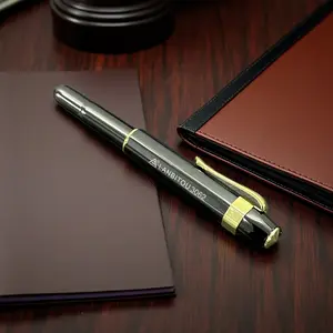 1pc LANBITOU3062 Business Pen Black Gold Color Matching Texture Office Writing Pen Smooth Writing Pens Signature Gift Is Appropriate, for Leaders, Elders Christmas, New Year Must-have Good Things, Specialty Pen, Office Supplies