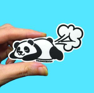 Farting Panda Sticker – Cute Sleeping Panda Vinyl Decal - Funny Animal Sticker - 3" Matte Finish
