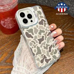Compatible for iPhone16 15 14 16promax 16pro 15pro 13 12 11 Case, Clear Case Camouflage pattern Soft TPU Shockproof Protective Case Stylish Patterns phone case nic junk phone cases